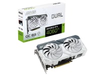 ASUS DUAL NVIDIA GeForce RTX 4060 Ti OC 8GB GDDR6 White Graphics Card