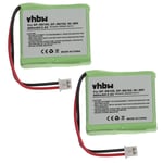 2x Batterie pour Telekom T-Easy C310 600mAh 2,4V