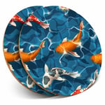 2 x Coasters - Beautiful Koi Carp Fish Sea Creatures Home Gift #8382