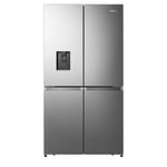 Hisense 606 Litre 4 Door American Fridge Freezer Non Plumbed Water D RQ758N4SWSE