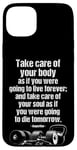 iPhone 15 Plus Motivational Gym Quote Care For Body & Soul Fitness Training Case