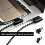 Universal Right Angle 90 Degree Micro USB Sync Data Charger Cable Andriod-25 cm