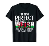 I'm Not Perfect But I Am Welsh Funny Proud Welsh Flag Outfit T-Shirt