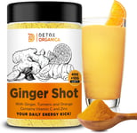 Ginger Shot with Vitamin C and Zinc - 60 Ginger Shots with Turmeric and Orange