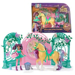 Unicorn Academy - L'Ecole des Licornes - Écurie, Ava Et Leaf Qui Change de Couleur - Licorne Et Poupée À Collectionner - Jouets Inspirés De La Série L'Ecole des Licornes - Jouet Enfant 4 Ans et +