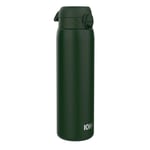 ION8 Leak Proof 1 Litre Water Bottle, Stainless Steel, Dark Green, 1L