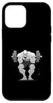 Coque pour iPhone 12 mini Grand Musculaire Monochrome Homme Curling a Barbell