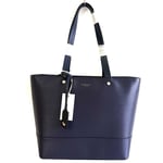 RADLEY Isabella Road Navy Blue Leather Large Zip Top Shoulder Bag Work Bag - New