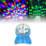 (Blue) Speaker Disco Ball LED RGB Colorful Mini Music Mobile Stage