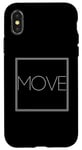 Coque pour iPhone X/XS Move - Déclaration minimaliste Fitness Action Sports Lover