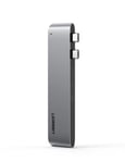 Hub 6-in-2 UGREEN CM251 USB-C MacBook Air/Pro varten, harmaa