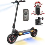 iScooter Electric Scooters Adult, Dual Drive 70-80KM Range Electric Scooter with 10" Off-Road Tires, 48V 17.5Ah, 4 Speed Modes Fast E-Scooter, 4 Shock Suspension, 3 Braking Systems, APP Control