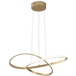 Lustre à Suspension Métallique LED 20W au Design Moderne 5010cm Peint en Or 3000K