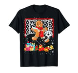 Gingerbread Football Goalie Xmas Gingerbread Man Football T-Shirt