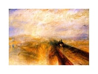 Wee Blue Coo Turner Rain Steam Speed Great Western Rail Picture Wall Art Print