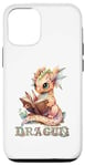 Coque pour iPhone 12/12 Pro Bébé dragon mignon à lire | Fantasy | Jeu de rôle | Dragon