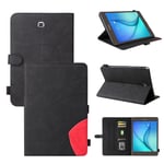 Coque Pour Tablet Samsung Galaxy Tab A Sm-T350 (8,0 Pouces),Etui Pour Tablet Samsung Galaxy Tab A 8.0 Sm-T350 Pu Housse Flip Coque Avec Built Stand Et Magnétique Fermeture Bande,Noir