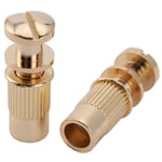 Musiclily Pro 2Pcs Gold M8 Metric Wraparound Bridge Studs For Les Paul LP Guitar