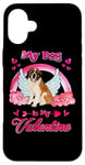 iPhone 16 Plus My Dog Is My Valentine Funny St Bernard Dog Valentines Day Case