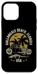 Coque pour iPhone 12 mini Hallandale Beach Florida Sunset Hotrod Design vieilli