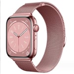 Milanese loop rem för Apple Watch band 44mm 40mm 45mm 49mm 41mm 38mm 42mm 44mm Armband iwatch Series 9 3 6 5 SE 7 8 Ultra 2 starlight - rosa guld pink gold 38mm/40mm/41mm