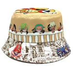 Anime One Piece Printing Mode Fisherman Hat Vuxen Outdoor Me Khaki OneSize