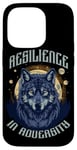 Coque pour iPhone 14 Pro Resilience In Adversity Citation Spirit Animal Wolf Pack