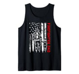 Father And Son Firefighter Dad USA American Flag Fathers Day Tank Top