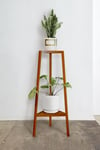 Buono Solid Wood Handmade Two-Tiers Plant  Stand Planter