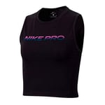 Nike CJ3697 Women's Sleeveless Shirt, Womens, Womens Underarm Shirt, CJ3697, Black/Dark Smoke Grey, L