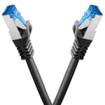 cable ethernet 2 pièces - 1m CAT 7 cable rj45 LAN câble internet gigabit CAT7 Câble réseau noir