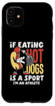 Coque pour iPhone 11 Si manger des hot dogs est un sport, je suis un athlète, un hot dog amusant