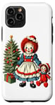 Coque pour iPhone 11 Pro Raggedy Ann Obtient une poupée jouet le jour de Noël