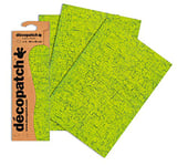 Décopatch C301O - Une pochette de 3 feuilles de papier imprimé 30x40 cm, Craquelé Vert