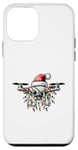 Coque pour iPhone 12 mini Drone Pilot Quadcopter RC Chapeau de Noël