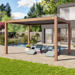 PRIMEYARD 3x4m Pergola, Lamelltak, anodiserad - (400118)