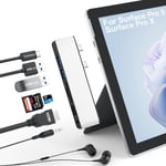 Surface Pro 9 Hub 9/Pro X with 3.5mm Audio Port(Sliver)