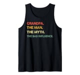 Vintage Grandpa The Man The Myth The Bad Influence Retro Tank Top