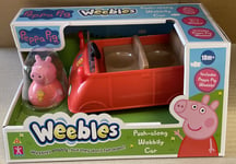 NEW Peppa Pig Weebles Push Along Wobbly Car