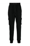 Clemont Gold Logo Cargo Joggers Black Men