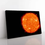 Big Box Art The Surface of The Sun Canvas Wall Art Print Ready to Hang Picture, 76 x 50 cm (30 x 20 Inch), Black, Brown, Orange, Red, Plum