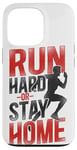 iPhone 13 Pro Running Runner Half Marathon Vintage Run Hard Or Stay Home Case