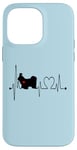 Coque pour iPhone 14 Pro Max Shih Tzu Dog Heartbeat EKG Funny Dogs Amoureux et propriétaire