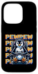 iPhone 14 Pro Cute Gaming Penguin Pew Video Game Graphic Men Kids Women Case