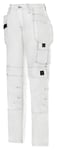 Snickers 37750909046 Pantalon de Peintre pour Femme Taille 46 Blanc