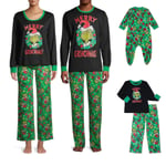 Jul Familj Grinch Pyjamas Pjs Vuxen Barn Xmas Party Nattkläder Pyjamas Set Mom-XXL