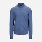 Full Zip Jacket Felted Cashmere - Ligth Blue