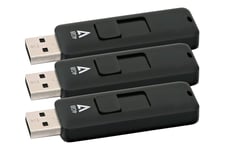 V7 VF24GAR-3PK-3E - USB flashdrive - 4 GB