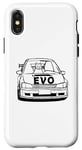 Coque pour iPhone X/XS JDM Cat Driving evo voiture art japonais Drift voiture drôle v1