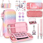 Le kit d'accessoires pour Switch lite, innoAura Étui de transport Switch lite, Switch Housse, protège-pouce, 2 verre Trempé